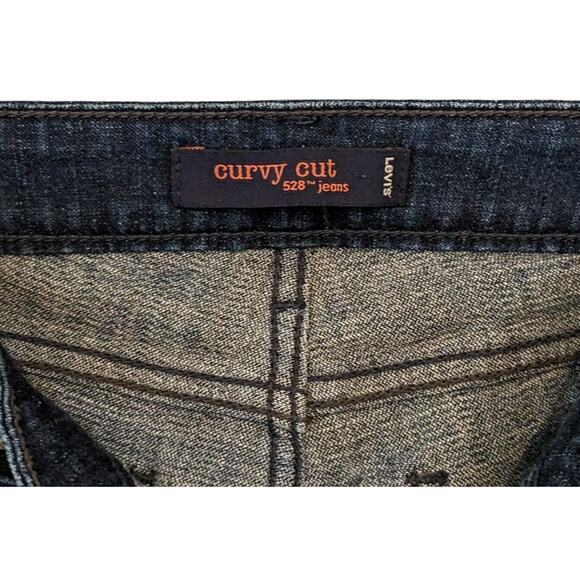Levis 528 Curvy Cut Cowgirl Jeans 7 Juniors Blue Bootcut Stretch Denim VTG Y2K - Picture 6 of 11